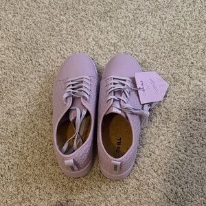 So Ill Pastel Lavender Quilted Knit Lace-Up Sneakers